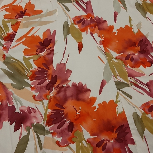 Dressbarn dress size 18 white with red and purple flowers - Picture 5 of 9